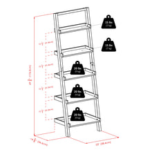 Load image into Gallery viewer, Winsome Wood Bellamy 5-Tier Leaning Shelf in Black 