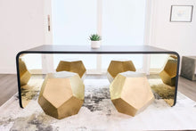 Load image into Gallery viewer, Curved Waterfall Table | Minimal Dining Table | Mid Century Modern Table | Stone Like Table | Low Table | Modern Furniture