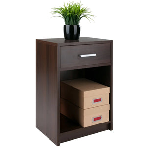 Winsome Wood Rennick Accent Table, Nightstand in Cocoa