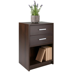 Winsome Wood Molina Accent Table, Nightstand in Cocoa