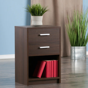 Winsome Wood Molina Accent Table, Nightstand in Cocoa