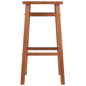 Winsome Wood Carter Square Seat Bar Stool in Teak 