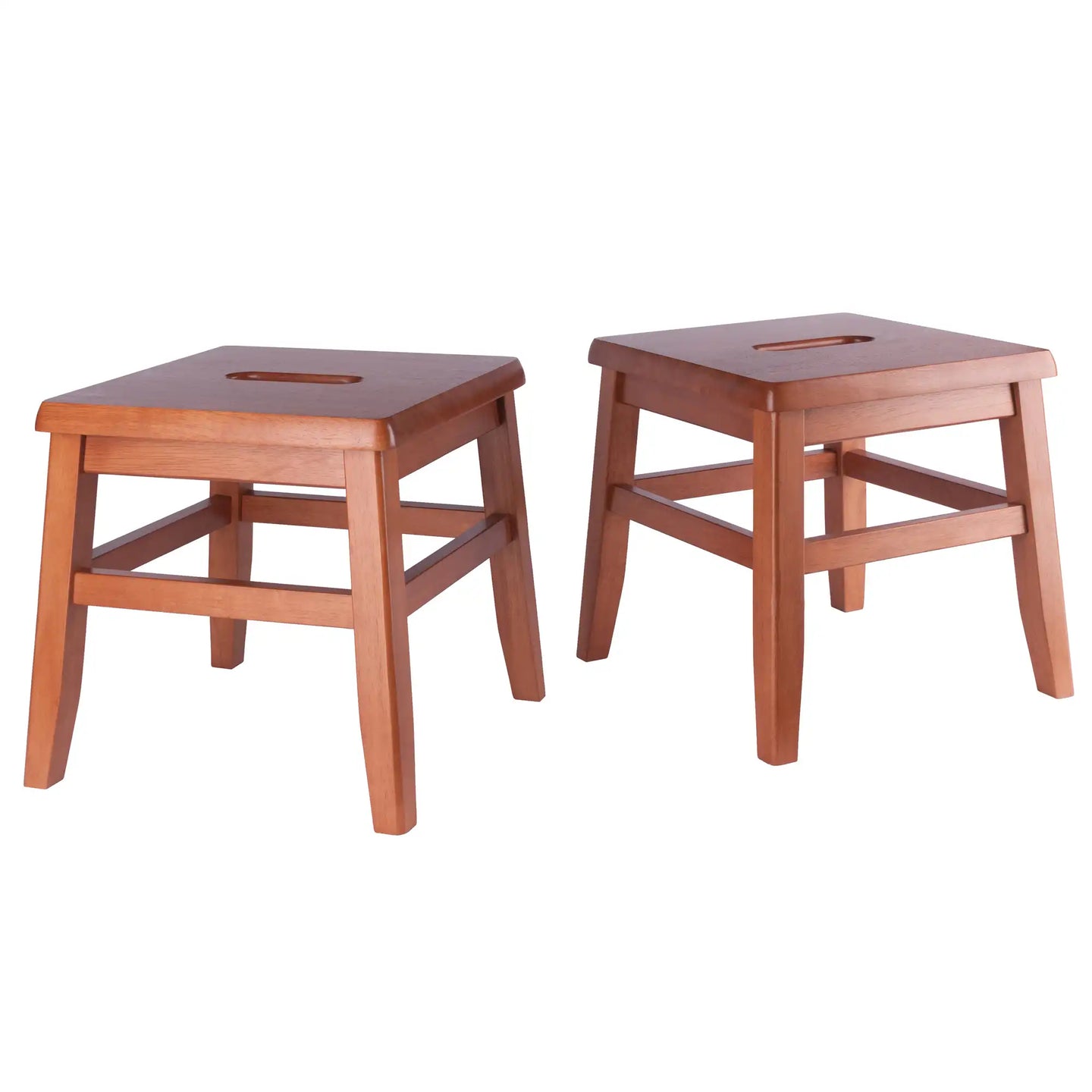 Winsome Wood Kaya 2-Pc Conductor Stool Set in Teak