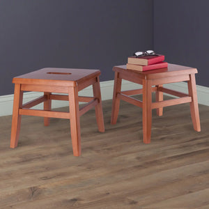 Winsome Wood Kaya 2-Pc Conductor Stool Set in Teak