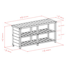 Load image into Gallery viewer, Winsome Wood Keystone Bench, 2-Tier Shoe Storage in Teak