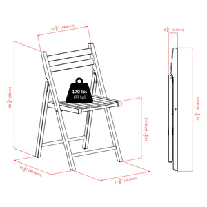 Winsome Wood Robin 4-Pc Folding Chair Set in Teak