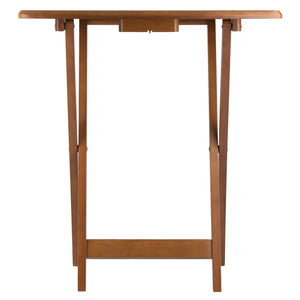 Winsome Wood Dylan 5-Pc Snack Table Set in Teak 