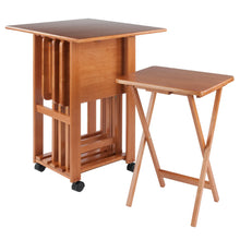 Load image into Gallery viewer, Winsome Wood Sophia 5-Pc Snack Table Set, Drop Leaf Top in Teak