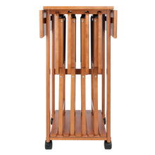 Load image into Gallery viewer, Winsome Wood Sophia 5-Pc Snack Table Set, Drop Leaf Top in Teak