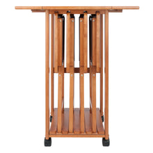 Load image into Gallery viewer, Winsome Wood Sophia 5-Pc Snack Table Set, Drop Leaf Top in Teak