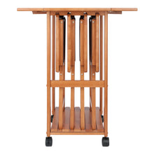 Load image into Gallery viewer, Winsome Wood Sophia 5-Pc Snack Table Set, Drop Leaf Top in Teak