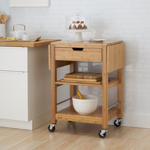 Load image into Gallery viewer, EcoStorage Kitchen Cart with Drop Leafs | Bamboo
