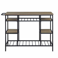Load image into Gallery viewer, Lona 47&quot; Kitchen Island in Rustic Oak &amp; Black Finish