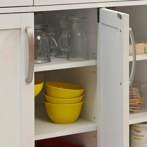 Homestyles Storage Plus Off-White Kitchen Cart