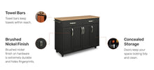 Load image into Gallery viewer, Homestyles Storage Plus Black Kitchen Cart