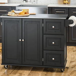 Homestyles Dolly Madison Black Kitchen Cart