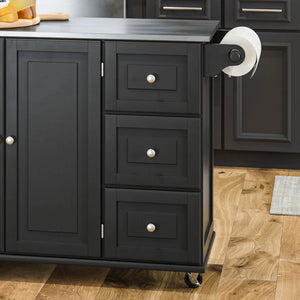 Homestyles Dolly Madison Black Kitchen Cart