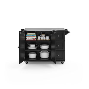 Homestyles Dolly Madison Black Kitchen Cart