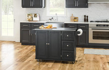 Load image into Gallery viewer, Homestyles Dolly Madison Black Kitchen Cart