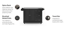 Load image into Gallery viewer, Homestyles Dolly Madison Black Kitchen Cart