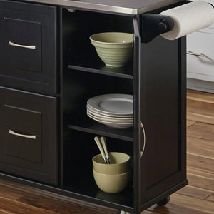 Homestyles Dolly Madison Black Kitchen Cart