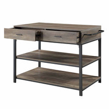 Load image into Gallery viewer, Macaria Kitchen Island in Rustic Oak &amp; Black Finish