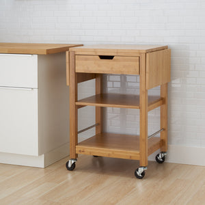 EcoStorage Kitchen Cart with Drop Leafs | Bamboo