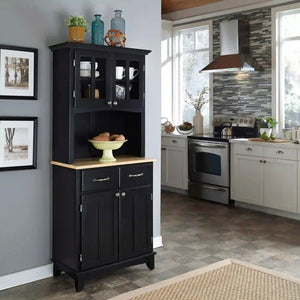 Homestyles Mountain Lodge Black Buffet with Hutch