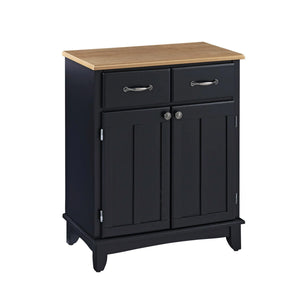 Homestyles Mountain Lodge Buffet with Natural Wood Top in Black