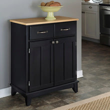 Load image into Gallery viewer, Homestyles Mountain Lodge Buffet with Natural Wood Top in Black
