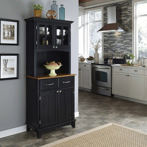 Homestyles Buffet Of Buffets Black Buffet with Hutch