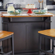 Load image into Gallery viewer, Homestyles Americana Black Kitchen Island Set