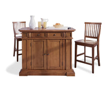 Load image into Gallery viewer, Homestyles Americana Brown Kitchen Island Set