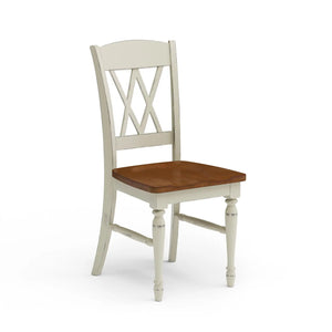 Homestyles Monarch Off-White Dining Chair Pair