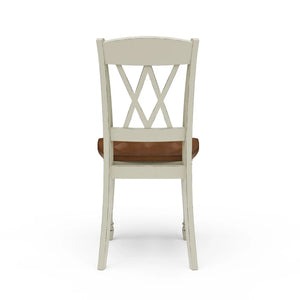 Homestyles Monarch Off-White Dining Chair Pair