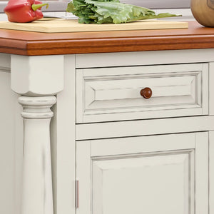 Homestyles Monarch Off-White Kitchen Island