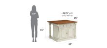 Load image into Gallery viewer, Homestyles Monarch Off-White Kitchen Island