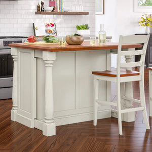 Homestyles Monarch Off-White Kitchen Island