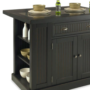 Homestyles Nantucket Black 3 Piece Kitchen Island Set