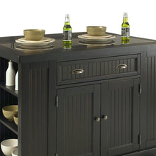 Load image into Gallery viewer, Homestyles Nantucket Black Kitchen Island