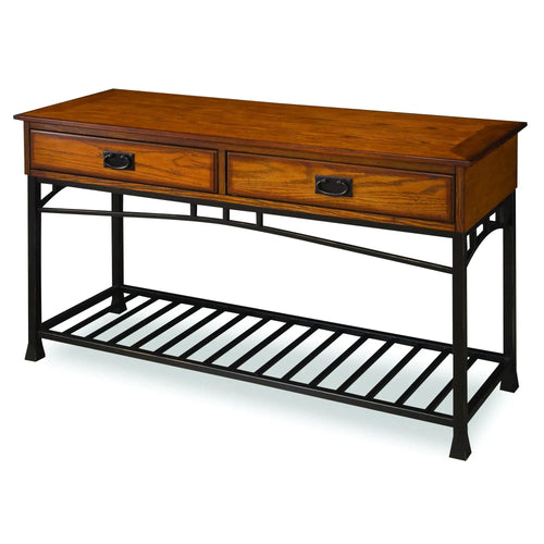 Homestyles Modern Craftsman Brown Console Table