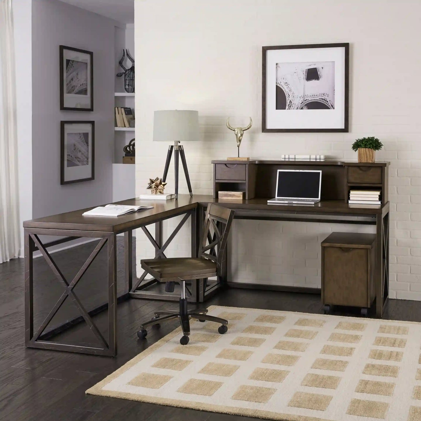 Homestyles Xcel Brown Home Office Set