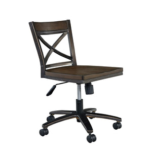 Homestyles Xcel Brown Swivel Desk Chair