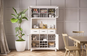 Homestyles Buffet Of Buffets Off-White Buffet with Hutch