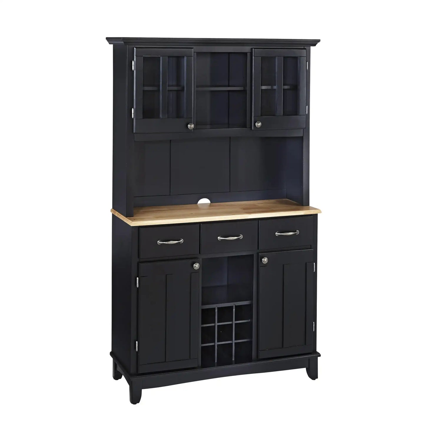Homestyles Buffet Of Buffets Black Buffet with Hutch