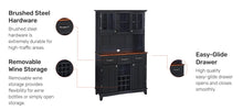 Load image into Gallery viewer, Homestyles Buffet Of Buffets Black Buffet with Hutch