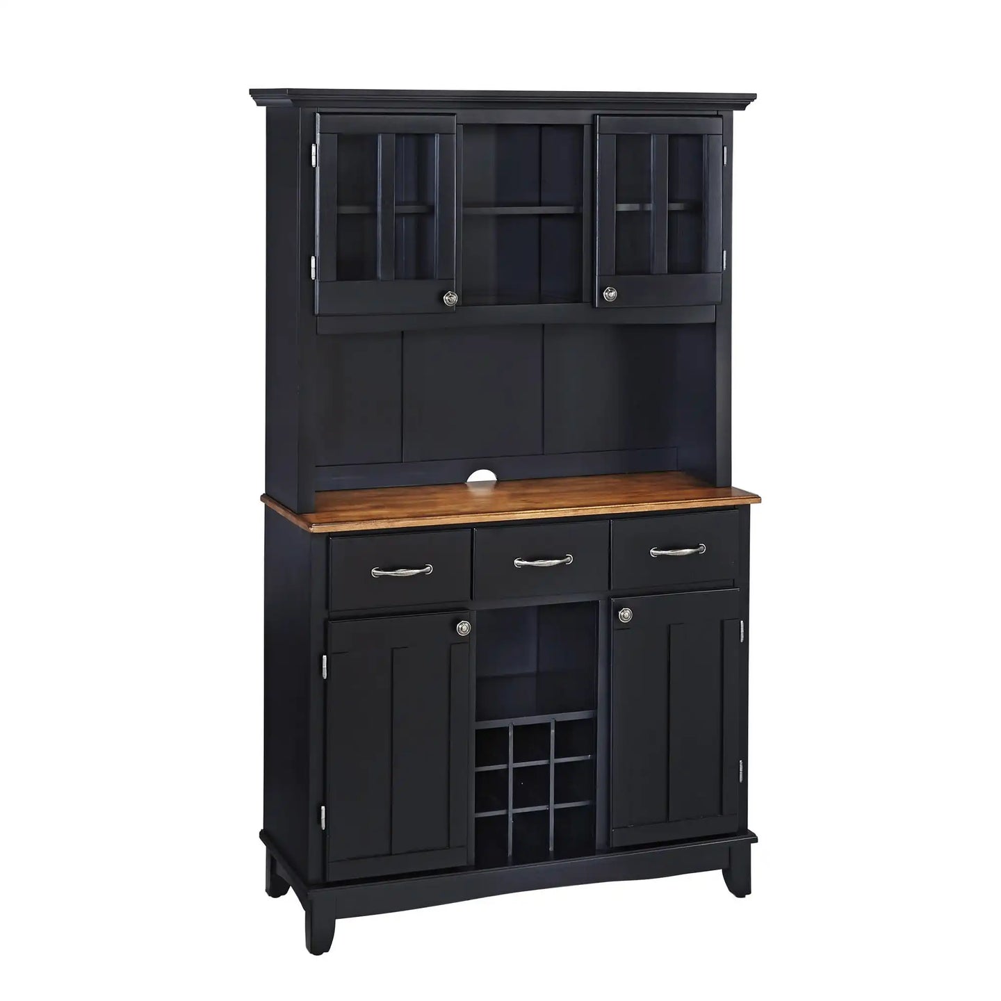 Homestyles Buffet Of Buffets Black Buffet with Hutch