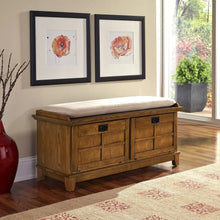 Load image into Gallery viewer, Homestyles Arts &amp; Crafts Brown Storage Bench