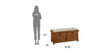 Load image into Gallery viewer, Homestyles Arts &amp; Crafts Brown Storage Bench