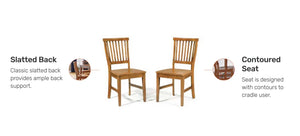 Homestyles Arts & Crafts Brown Dining Chair Pair